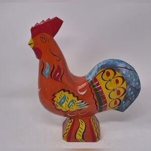 Vintage Swedish Carved Wooden Dala Rooster